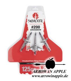 Swhacker #200 Crossbow Broadhead, 125 Grain, 2.25-Inch max. Durchm., (3er) inkl. Blade-Lock (4159)
